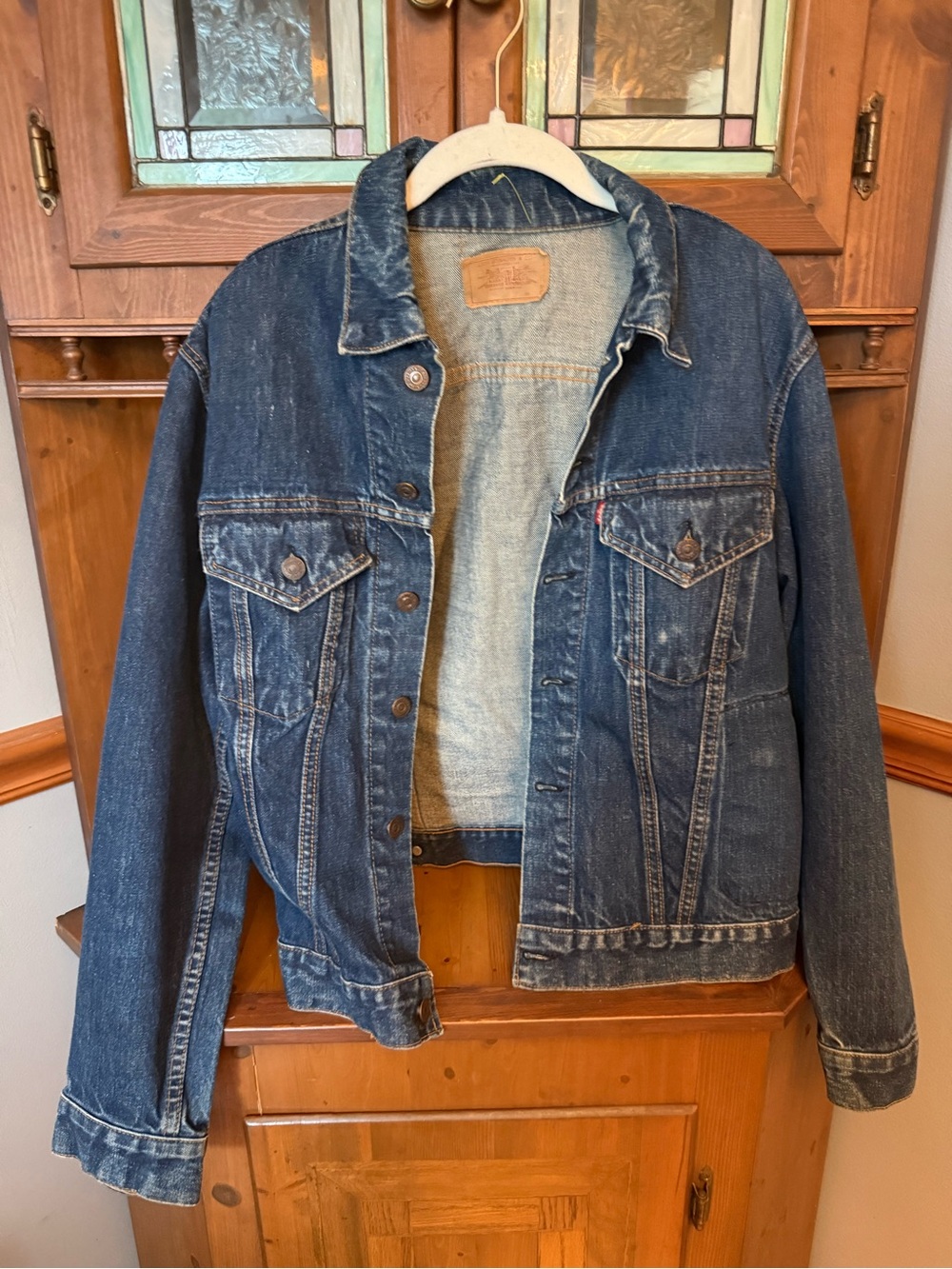 Vintage Late 1960s Levi's Big E Denim Trucker Jacket 70505  "WPL 423 Size 44